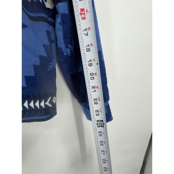 Polo Ralph Lauren Pullover Sweatshirt Men Large SouthwestFleece Mockneck Blue - Picture 7 of 12